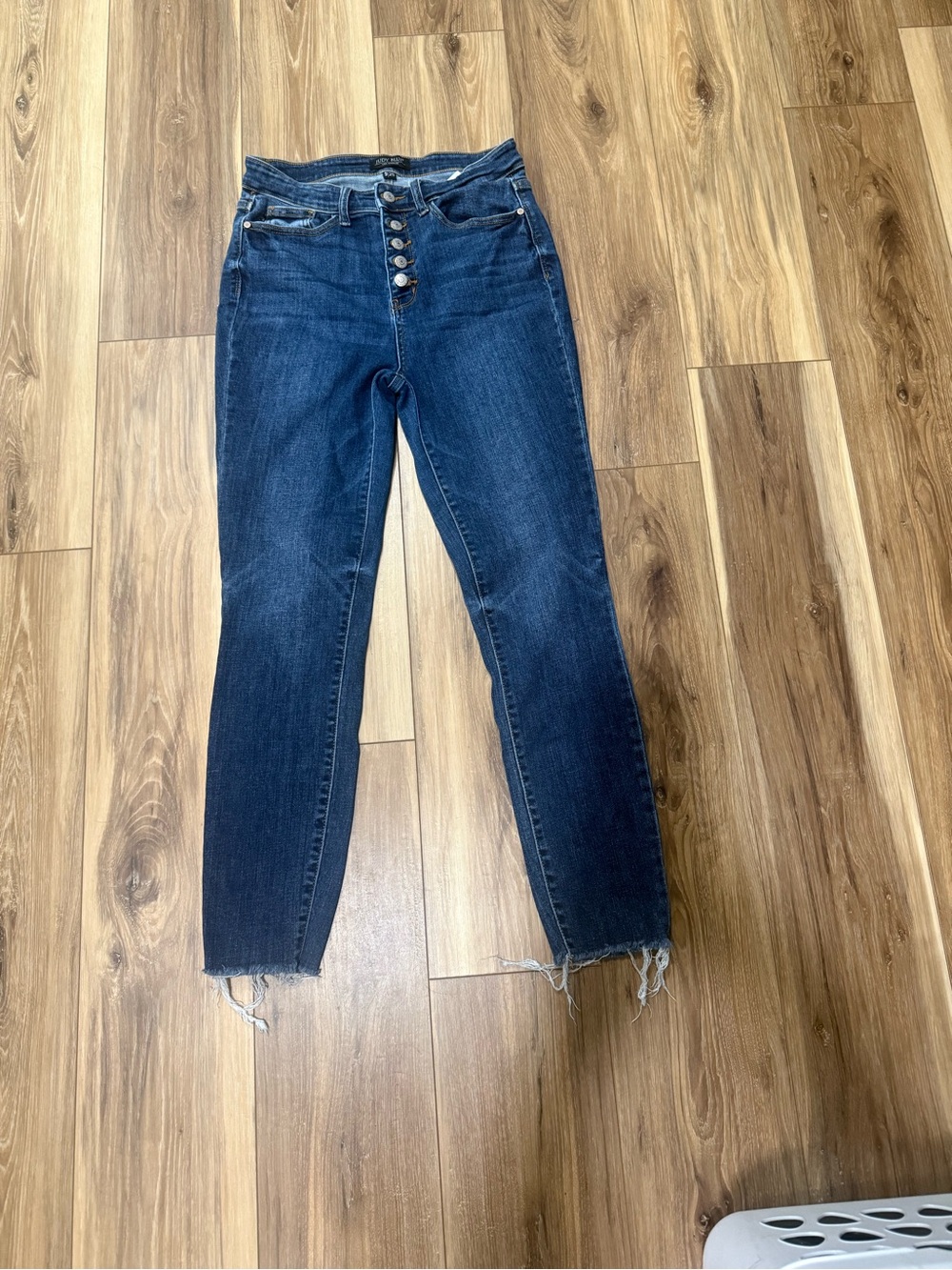 Judy Blue Dark Blue High-Rise Button-Fly Jeans